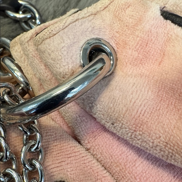 Vintage Juicy Couture Peach Satchel/Shoulder Bag with Chain Handles - Picture 16 of 16